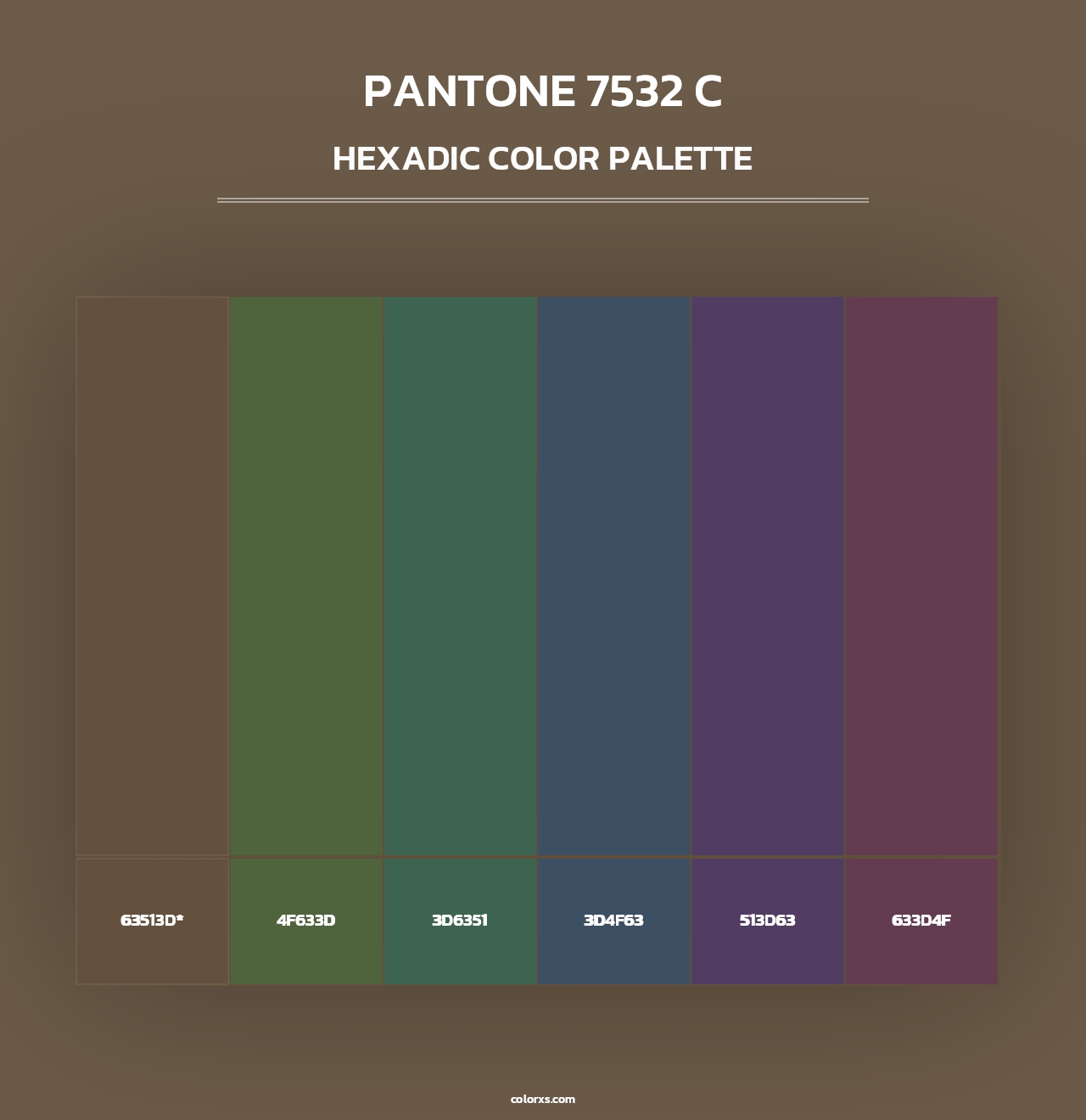 PANTONE 7532 C - Hexadic Color Palette