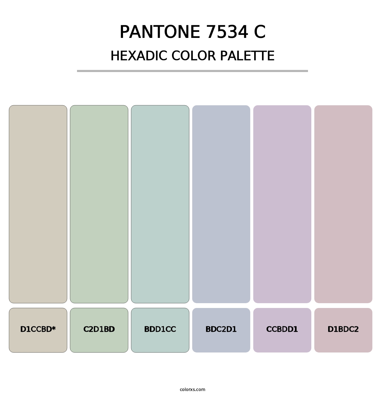PANTONE 7534 C - Hexadic Color Palette