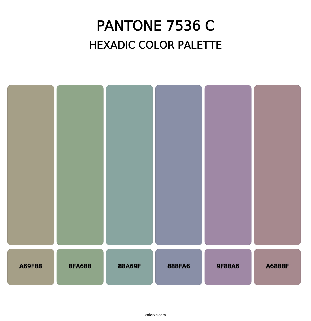 PANTONE 7536 C - Hexadic Color Palette