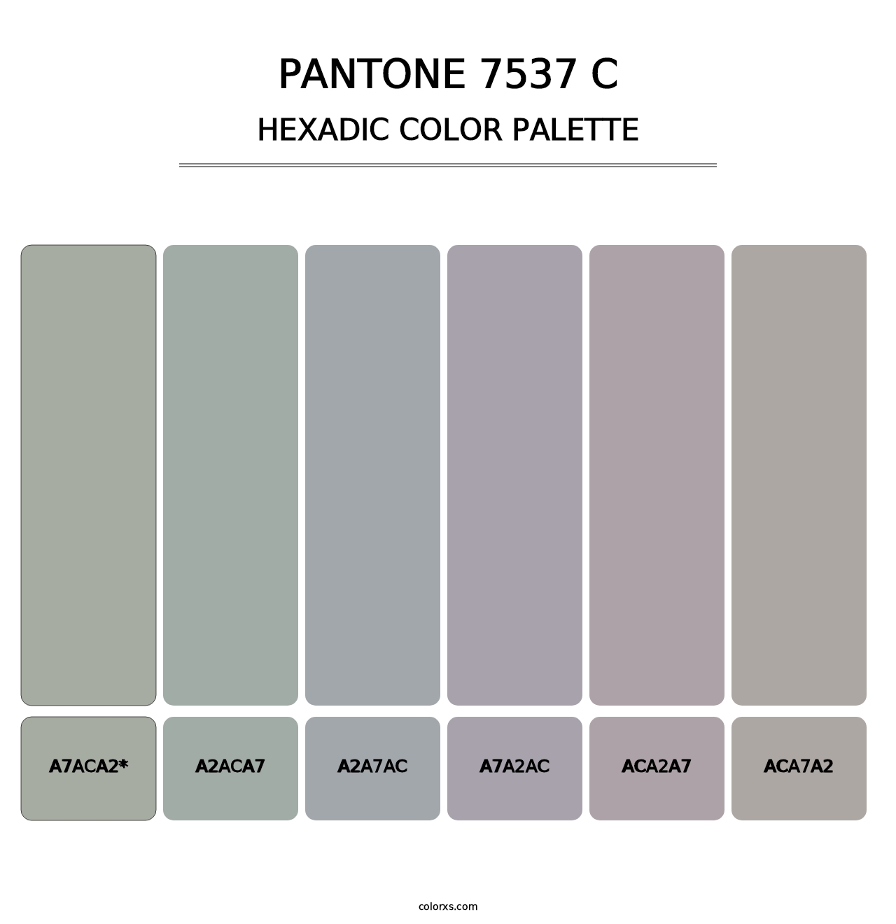 PANTONE 7537 C - Hexadic Color Palette