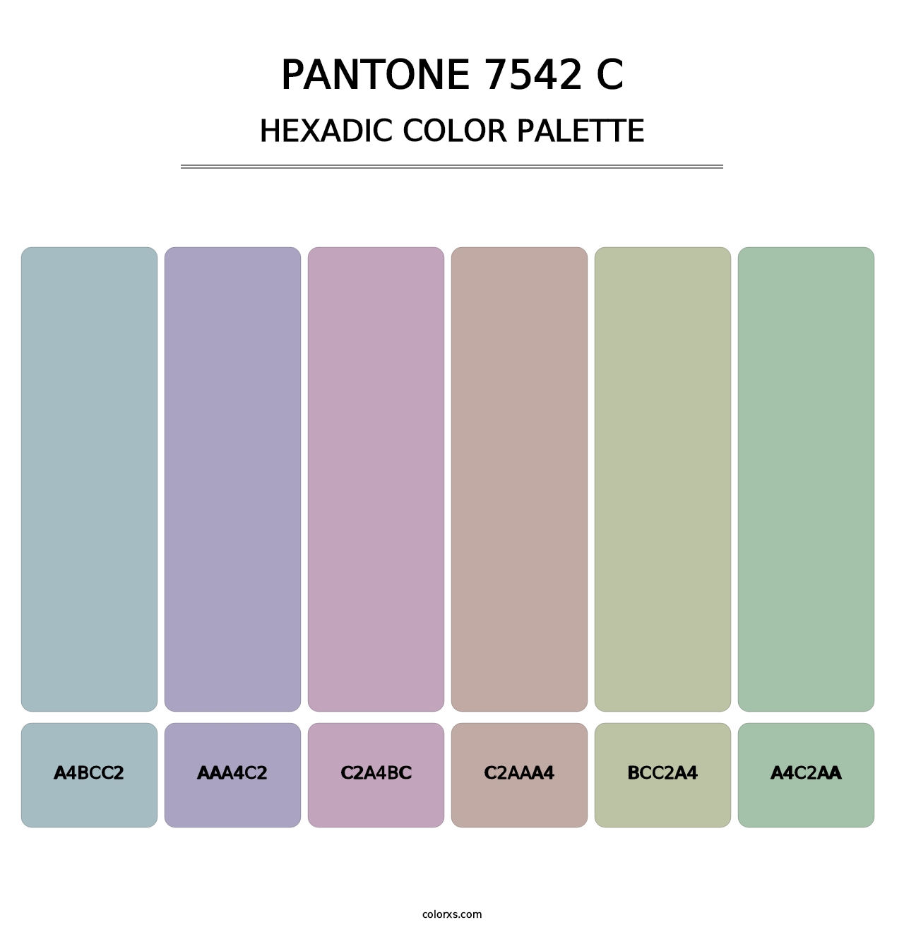 PANTONE 7542 C - Hexadic Color Palette