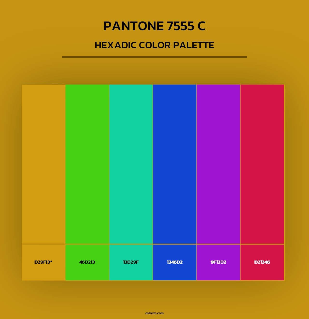 PANTONE 7555 C - Hexadic Color Palette
