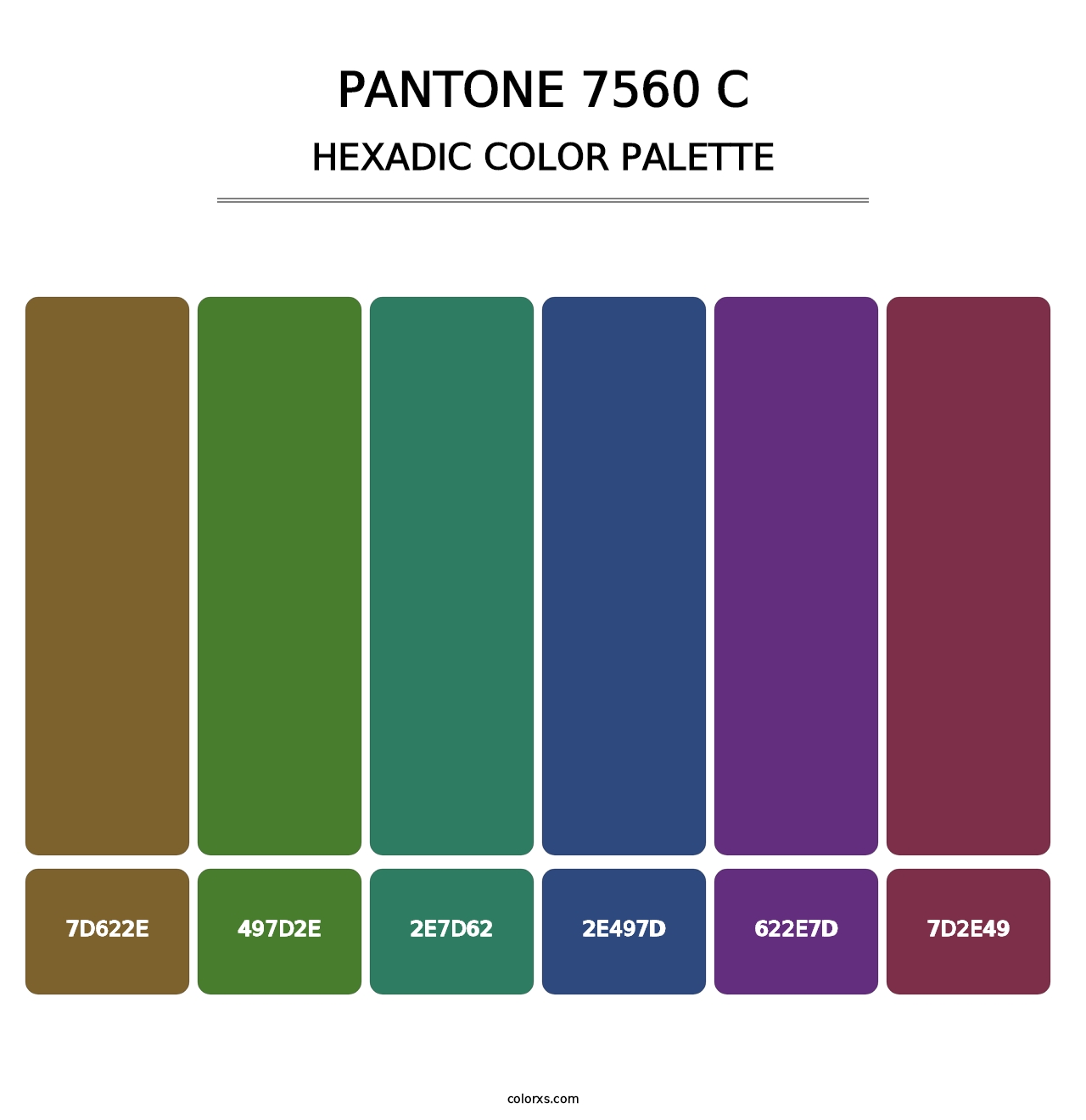 PANTONE 7560 C - Hexadic Color Palette