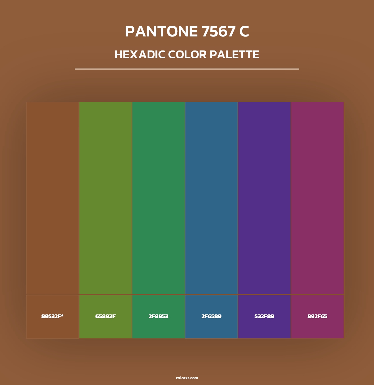 PANTONE 7567 C - Hexadic Color Palette