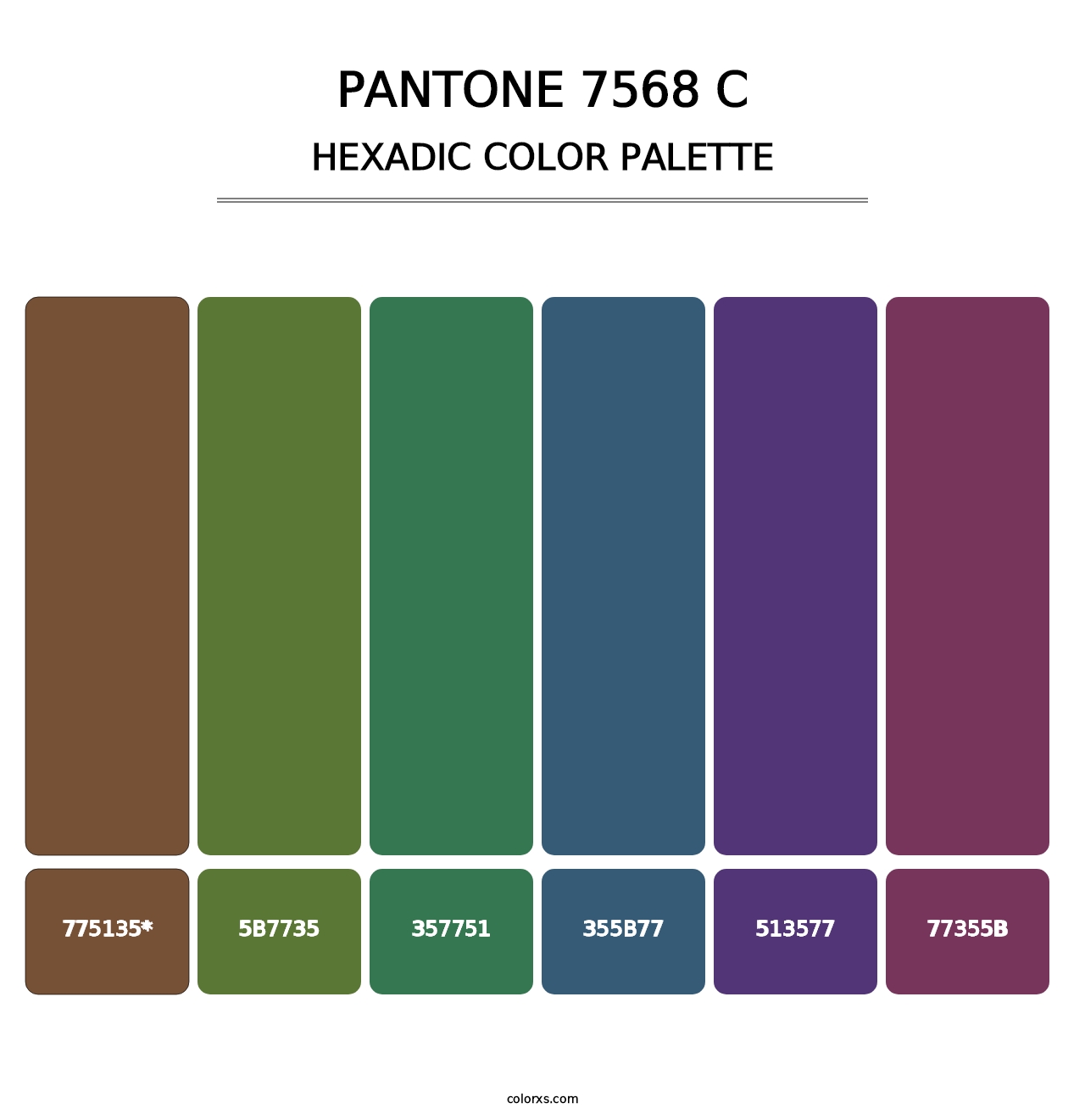 PANTONE 7568 C - Hexadic Color Palette