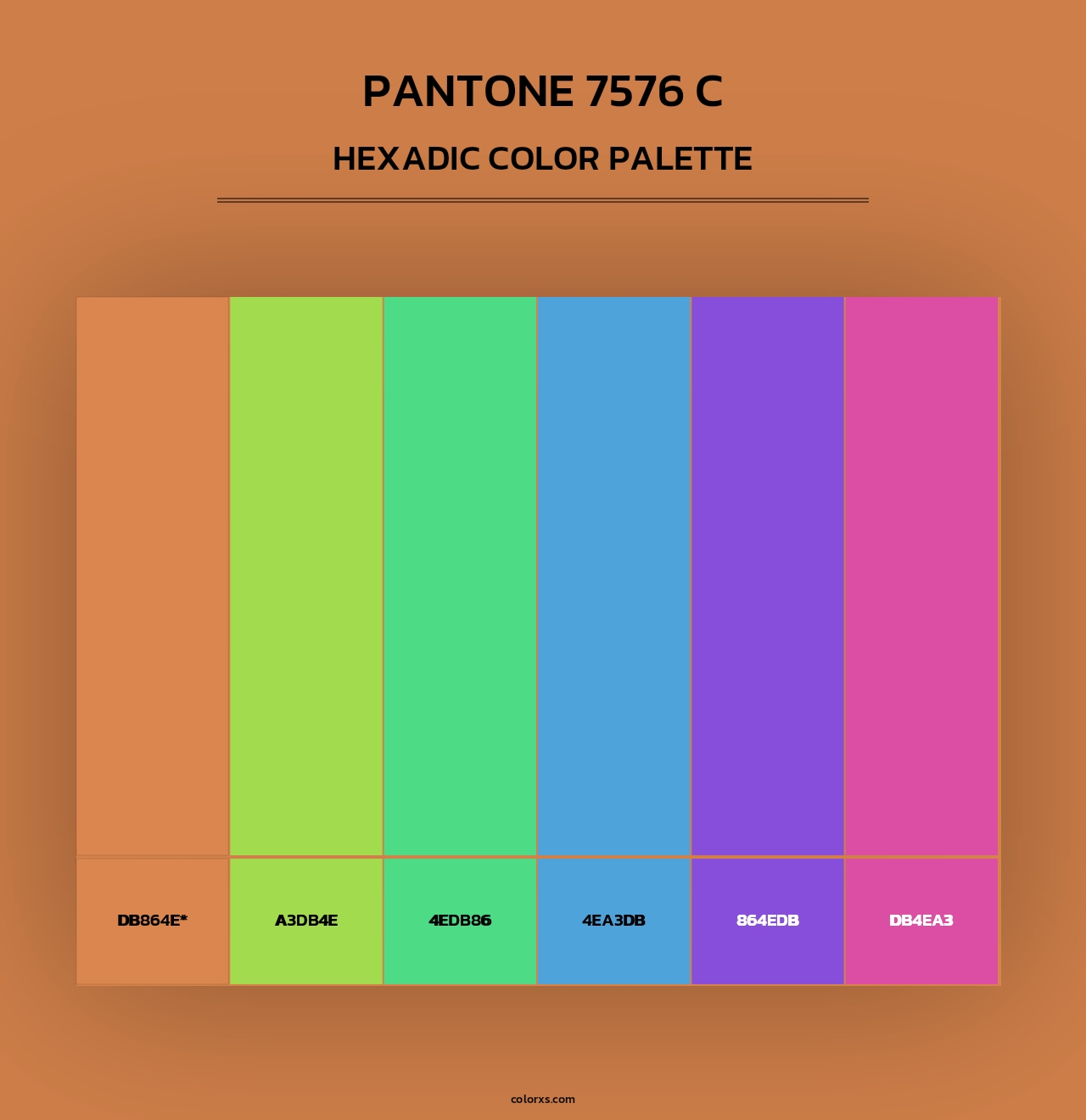 PANTONE 7576 C - Hexadic Color Palette
