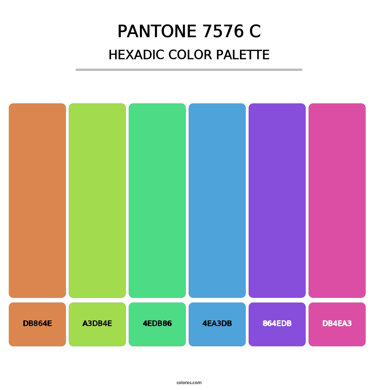 PANTONE 7576 C - Hexadic Color Palette