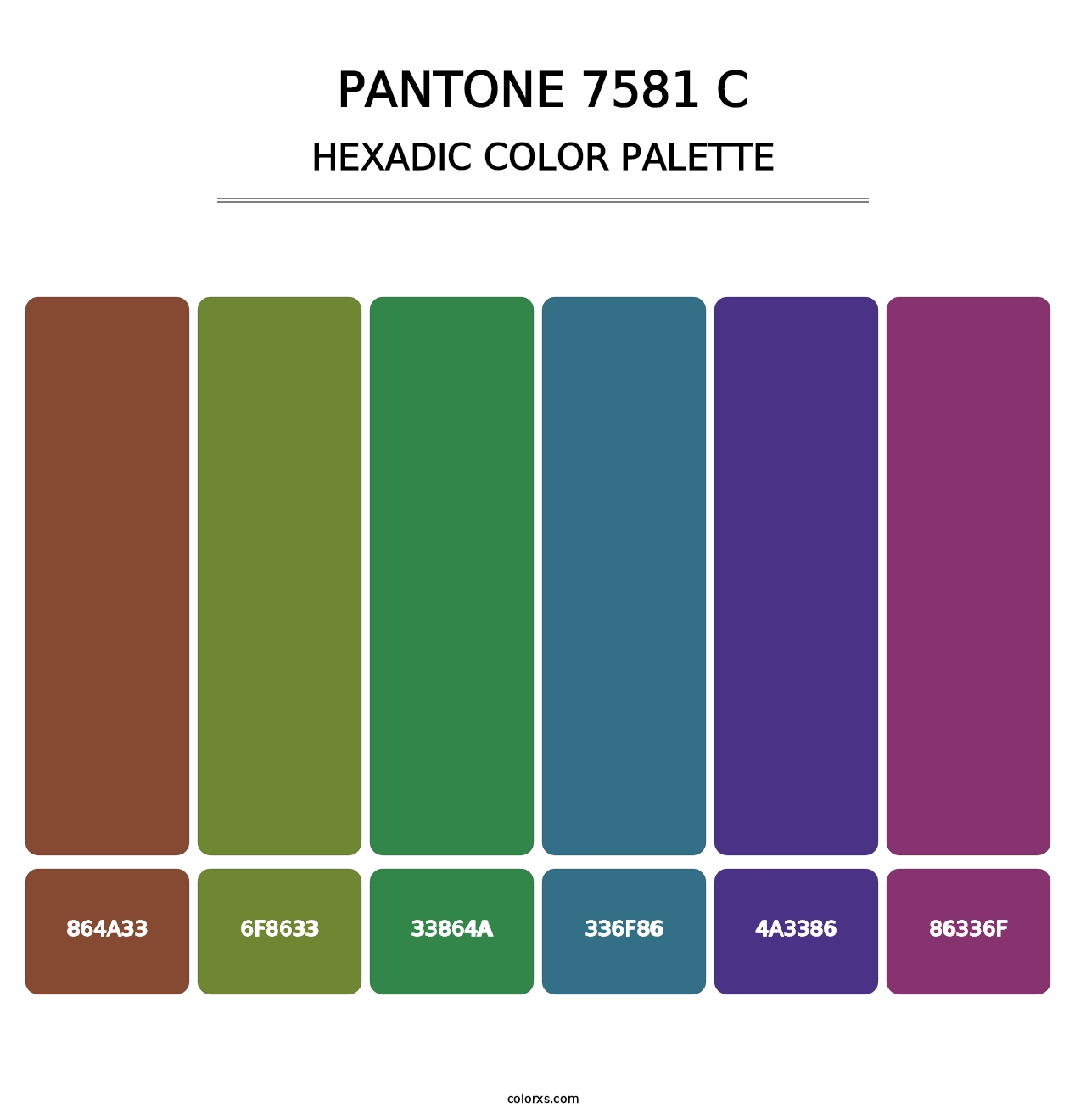 PANTONE 7581 C - Hexadic Color Palette