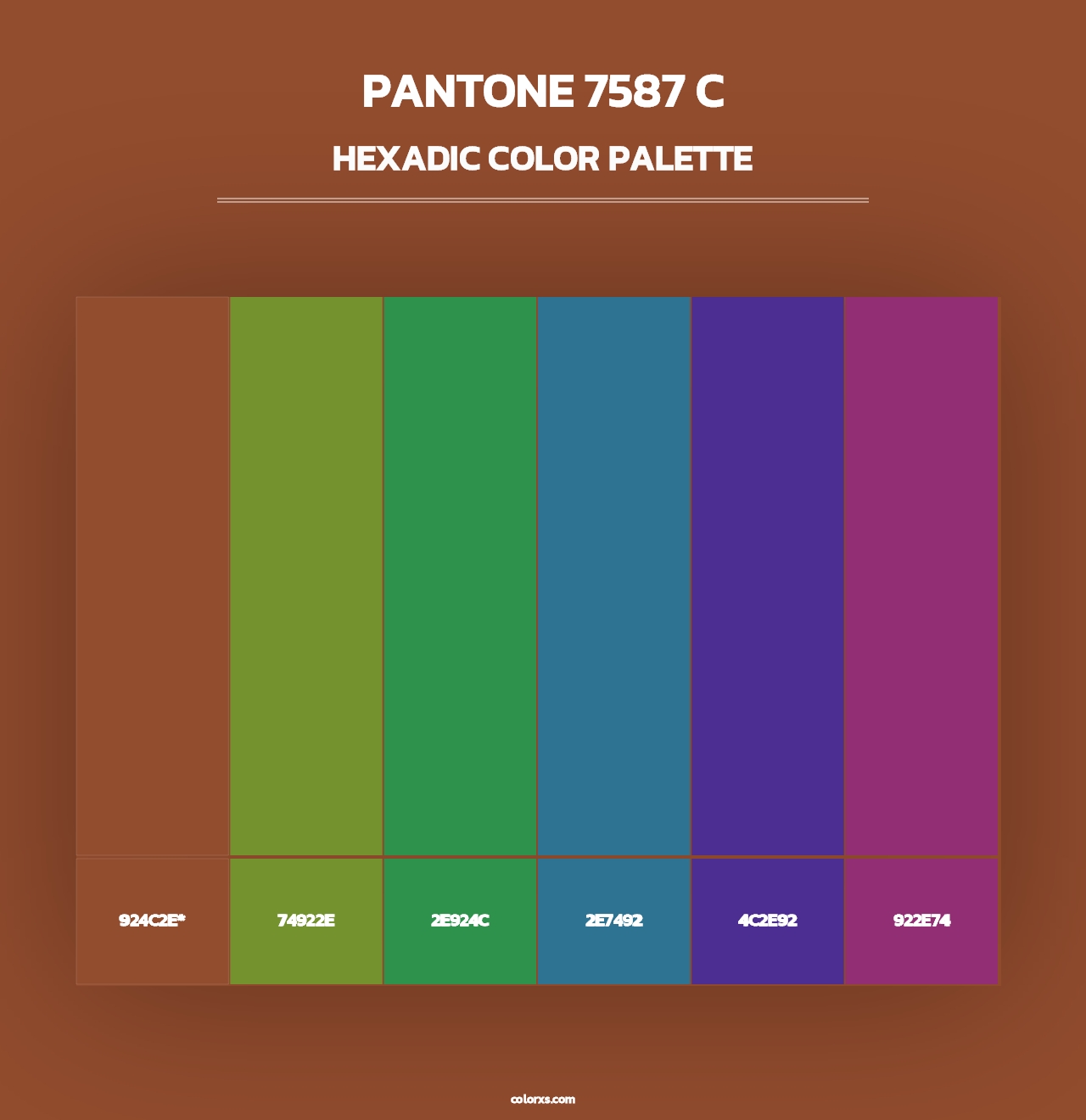 PANTONE 7587 C - Hexadic Color Palette