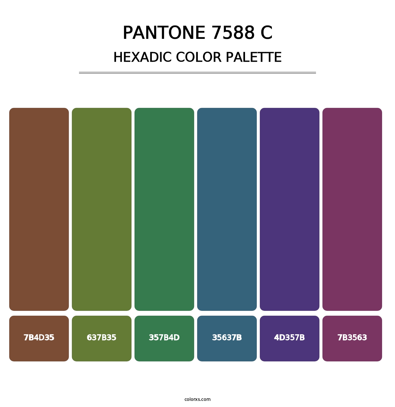 PANTONE 7588 C - Hexadic Color Palette