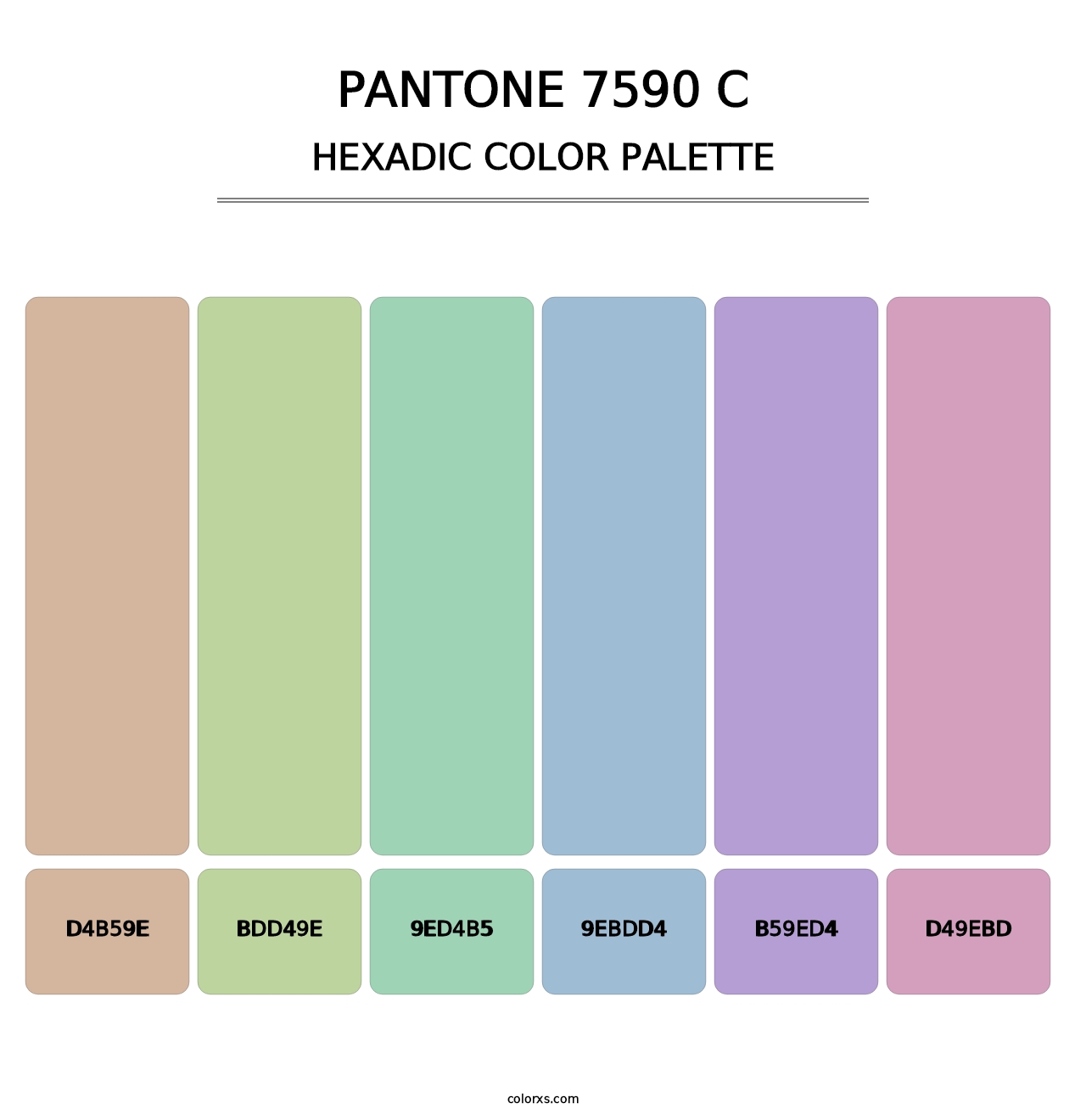 PANTONE 7590 C - Hexadic Color Palette