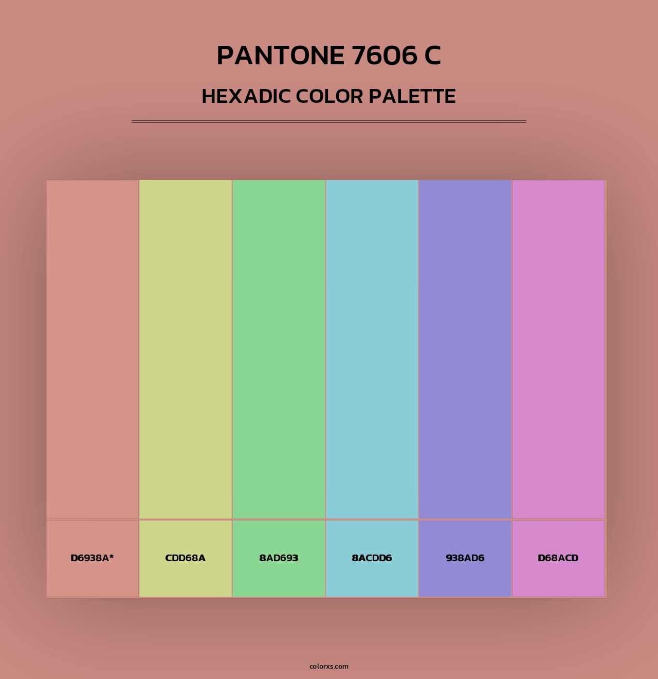 PANTONE 7606 C - Hexadic Color Palette