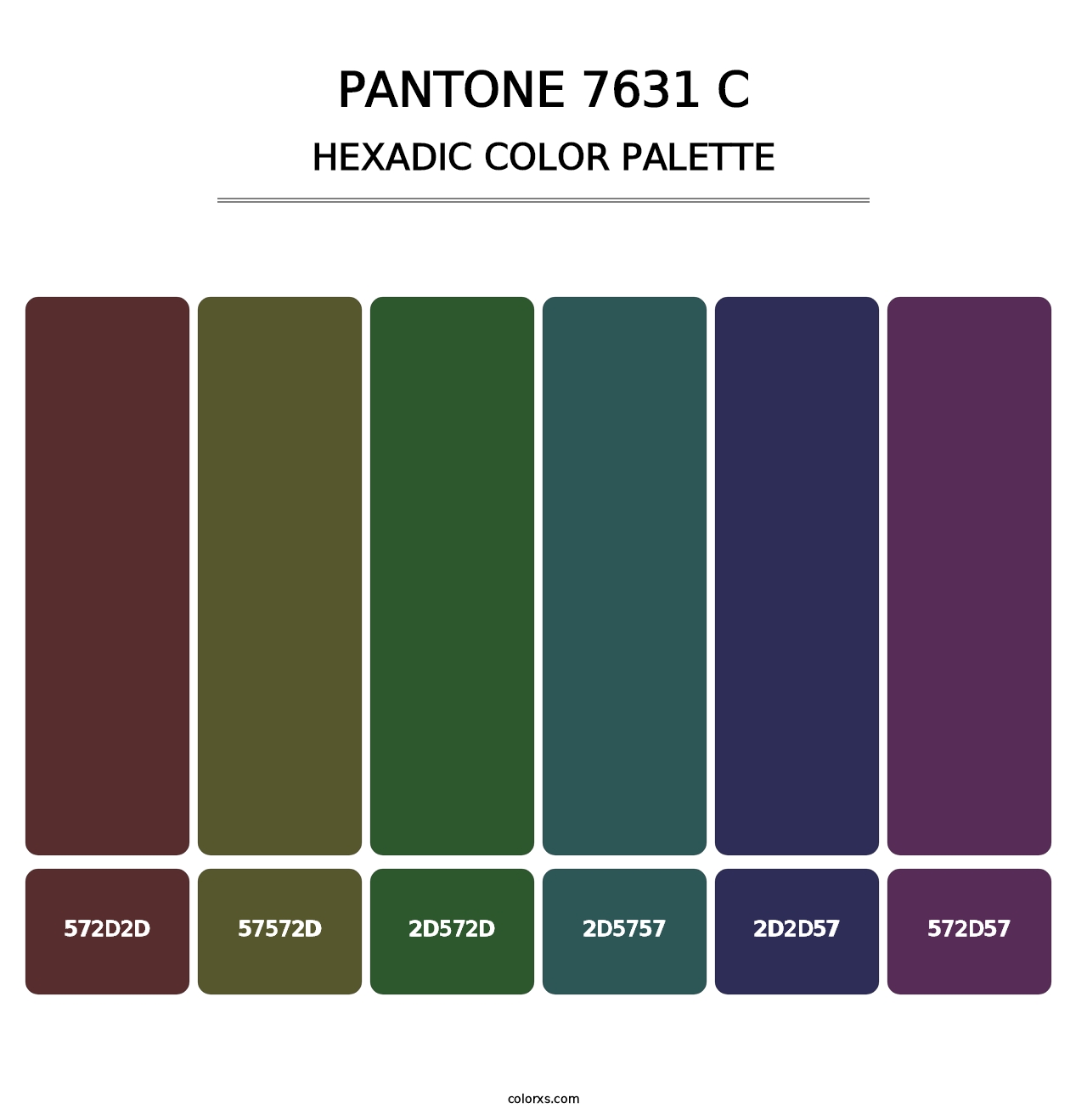 PANTONE 7631 C - Hexadic Color Palette