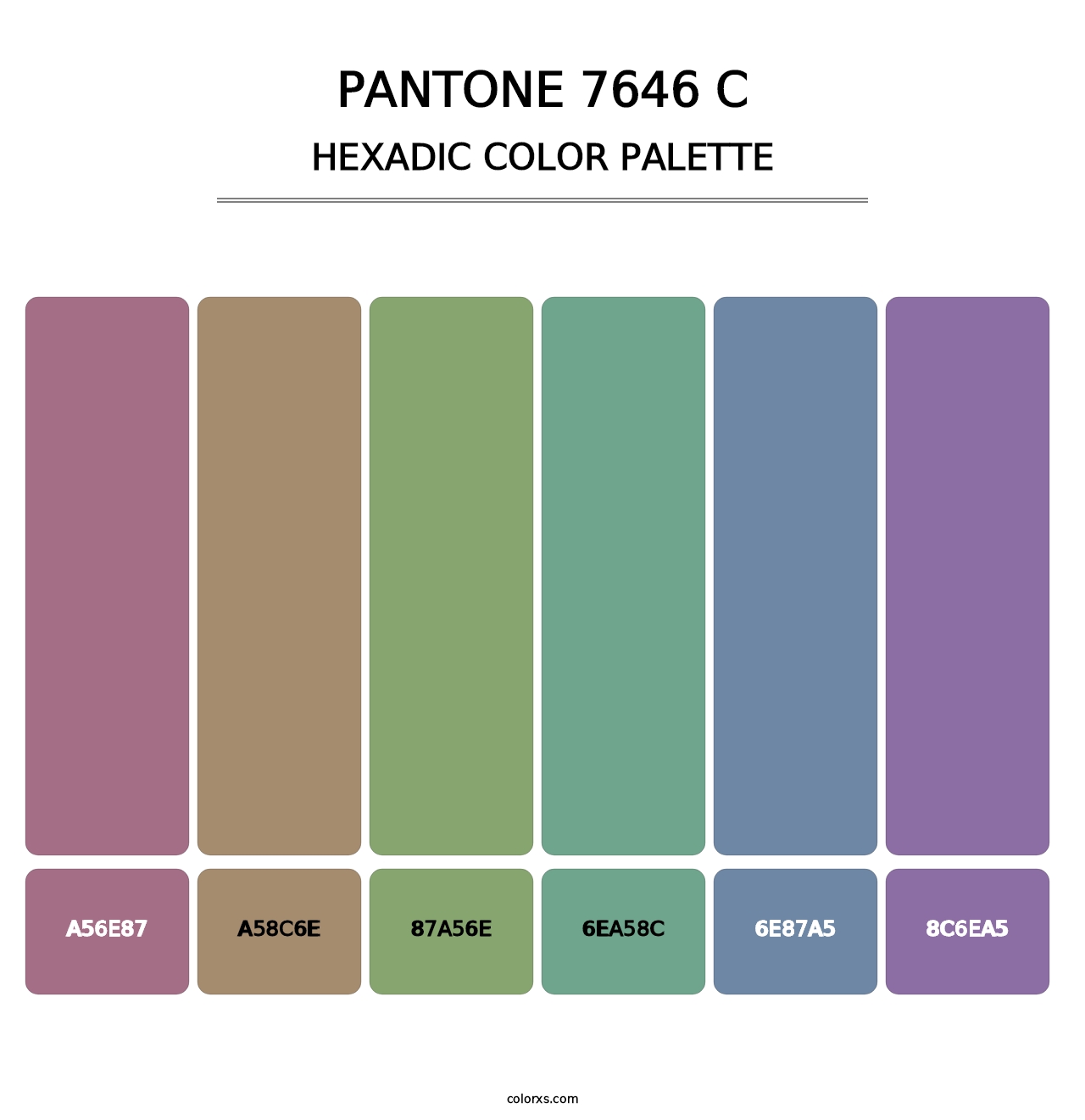 PANTONE 7646 C - Hexadic Color Palette
