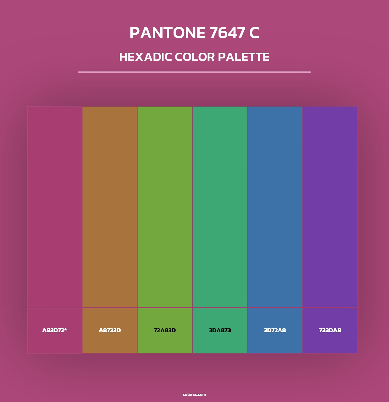 PANTONE 7647 C - Hexadic Color Palette