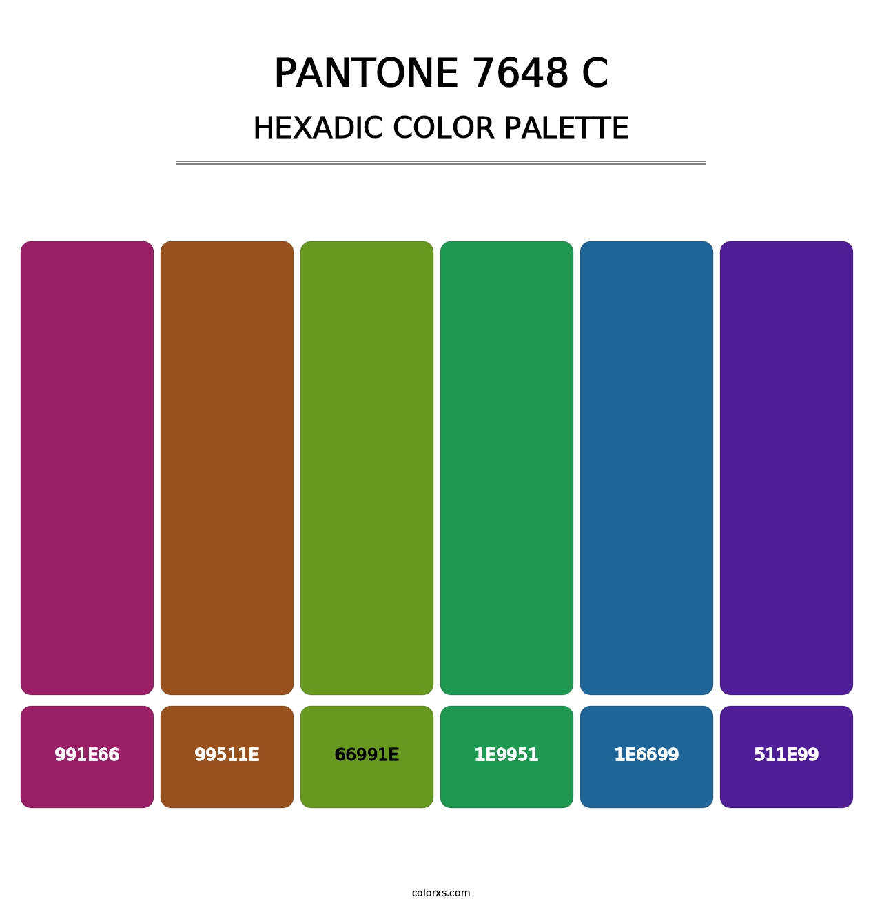 PANTONE 7648 C - Hexadic Color Palette