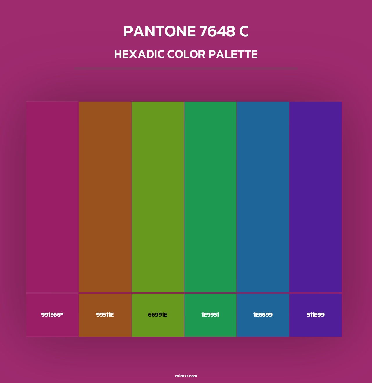 PANTONE 7648 C - Hexadic Color Palette