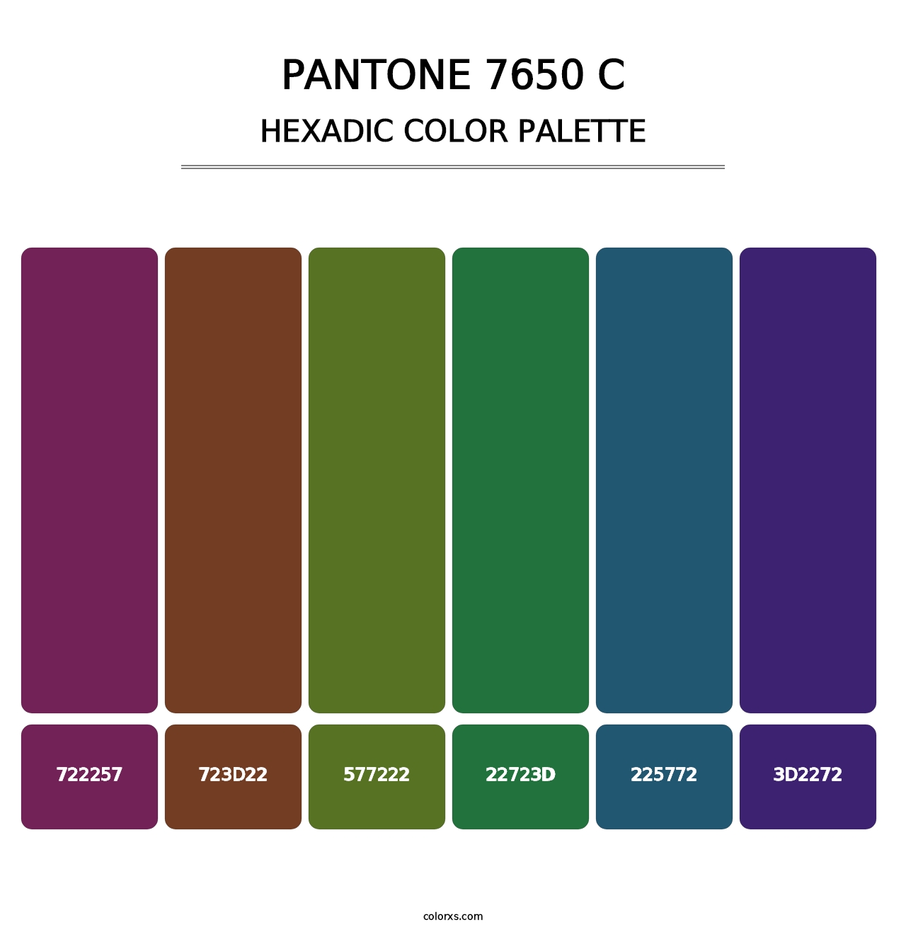 PANTONE 7650 C - Hexadic Color Palette