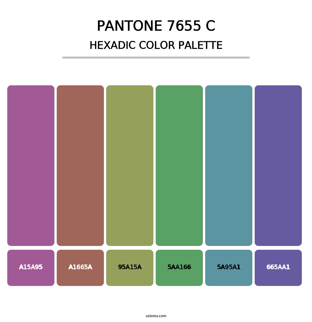 PANTONE 7655 C - Hexadic Color Palette