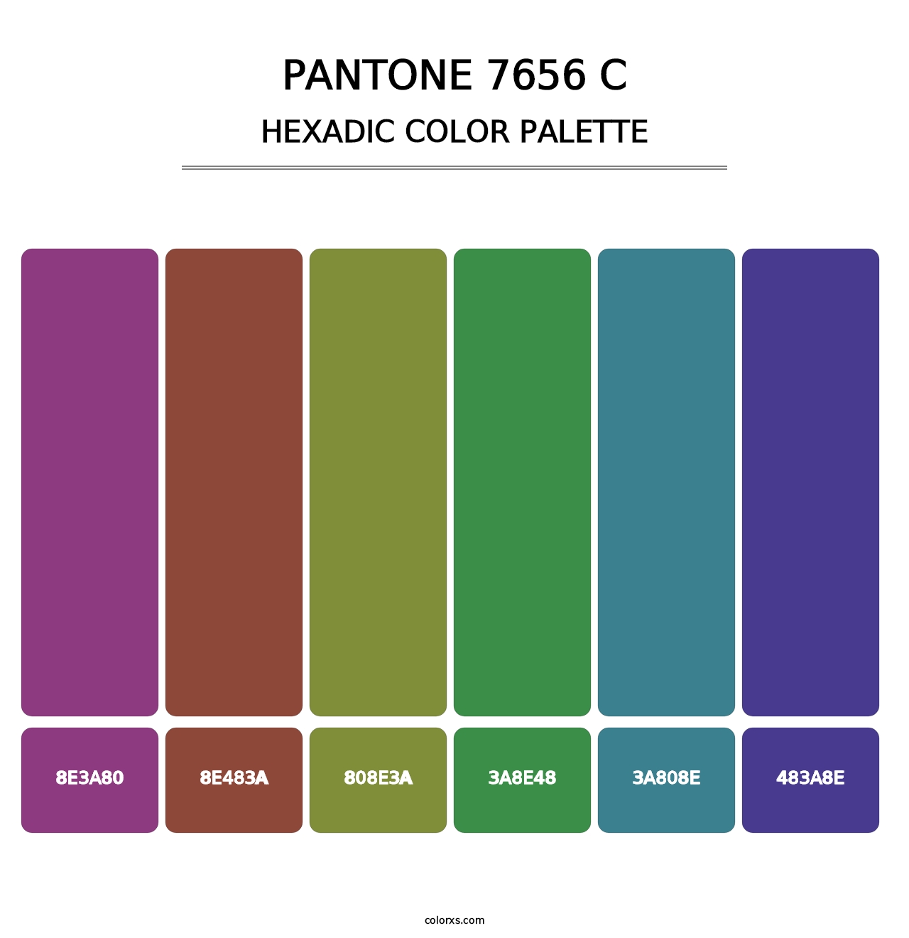 PANTONE 7656 C - Hexadic Color Palette