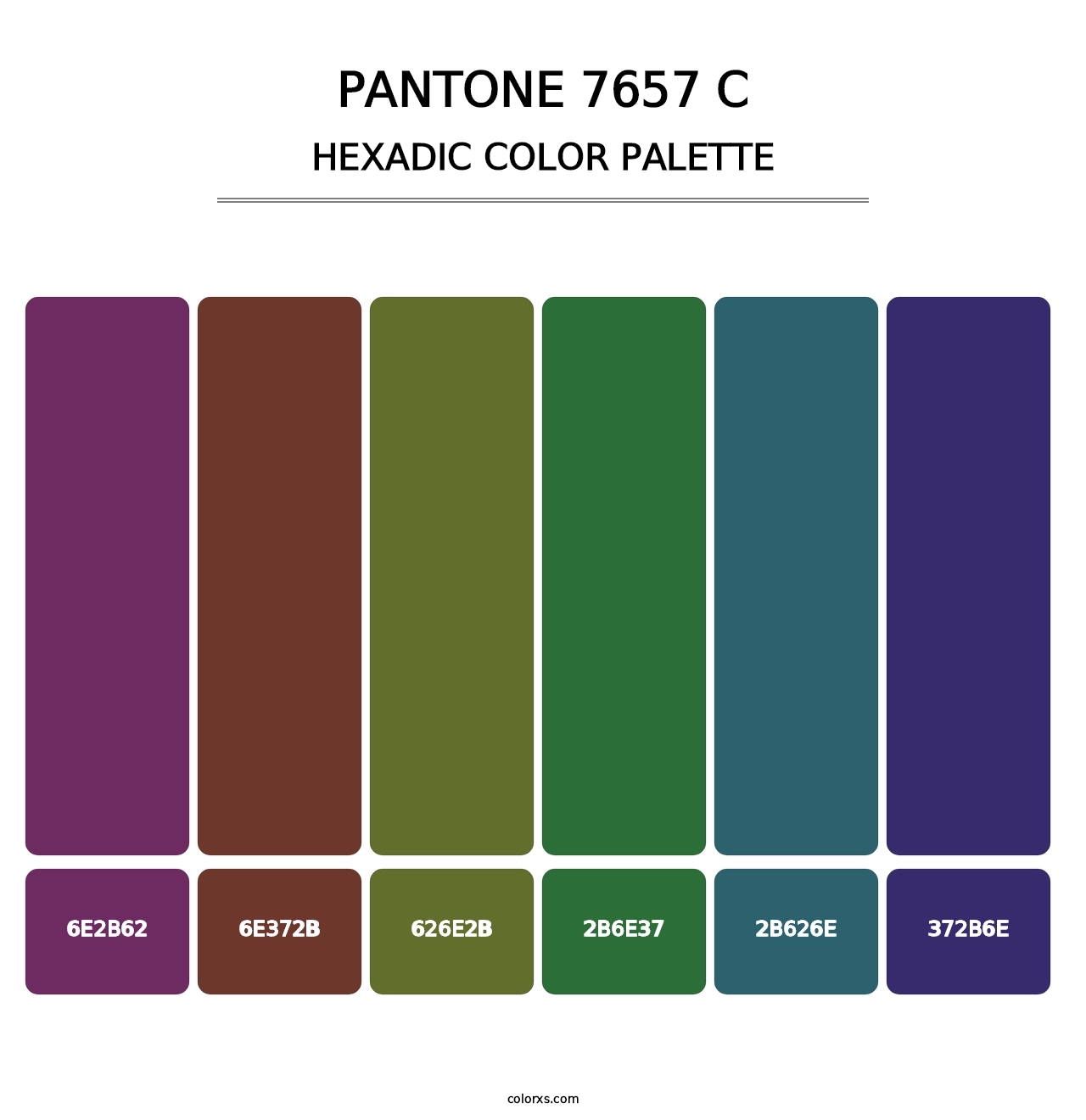 PANTONE 7657 C - Hexadic Color Palette