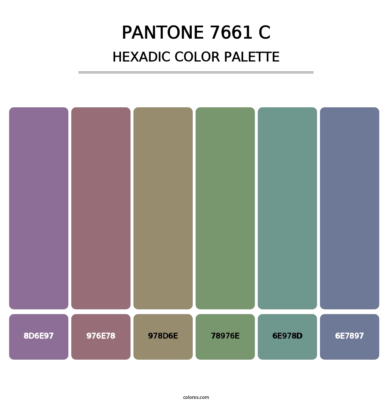 PANTONE 7661 C - Hexadic Color Palette