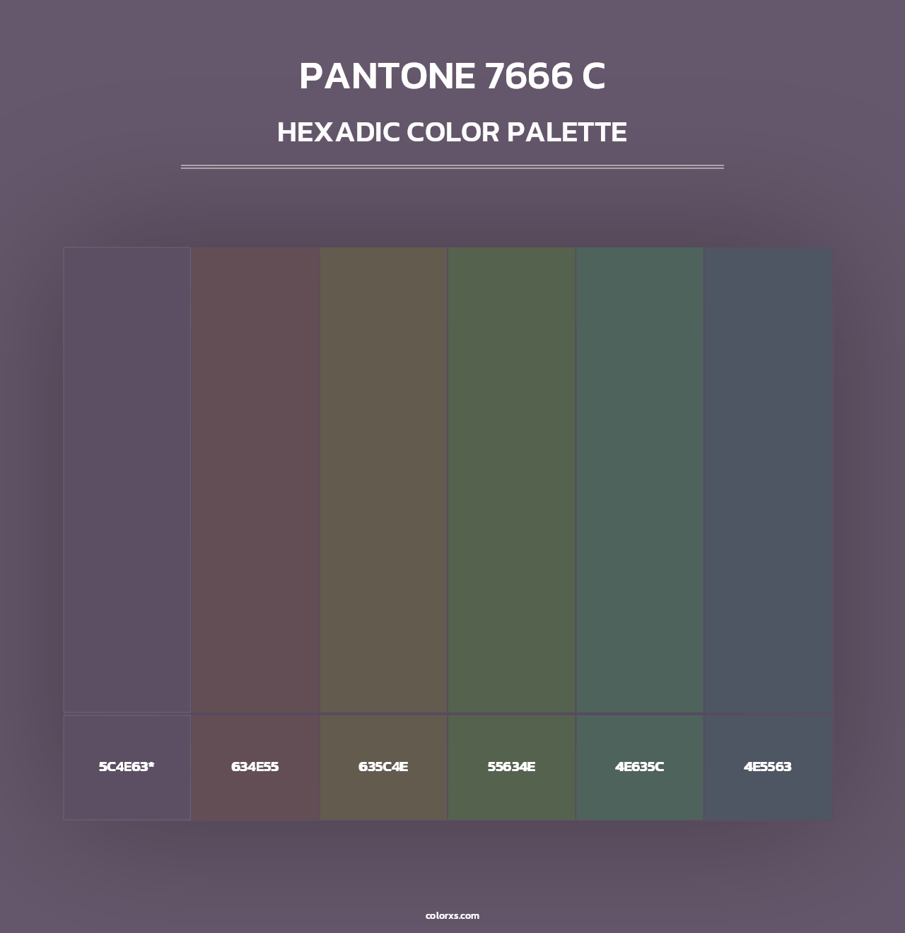 PANTONE 7666 C - Hexadic Color Palette