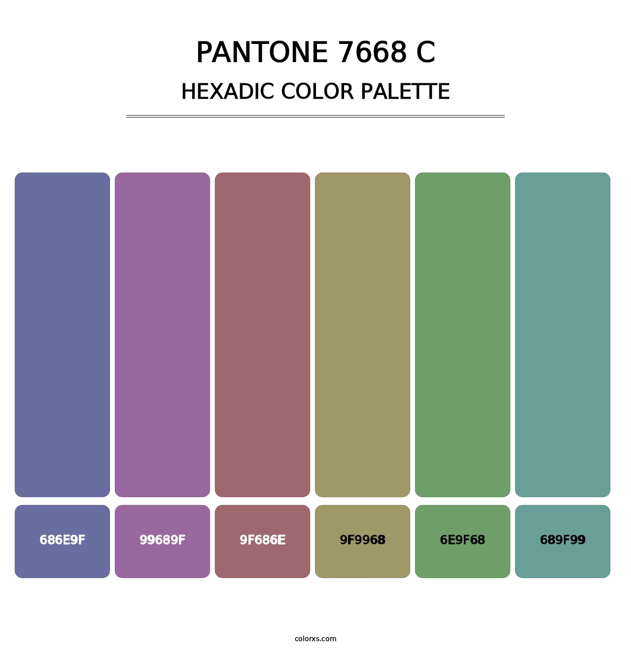 PANTONE 7668 C - Hexadic Color Palette