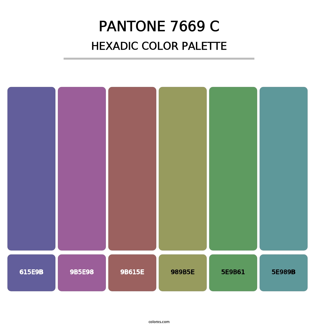 PANTONE 7669 C - Hexadic Color Palette