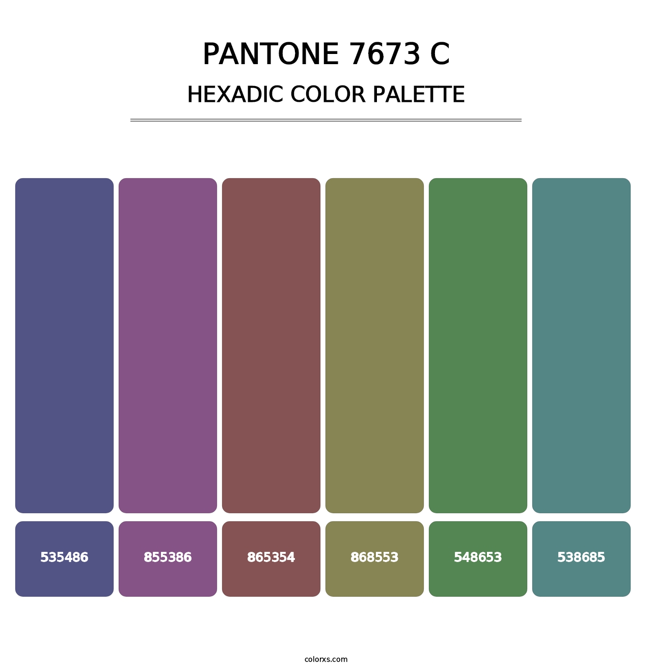 PANTONE 7673 C - Hexadic Color Palette