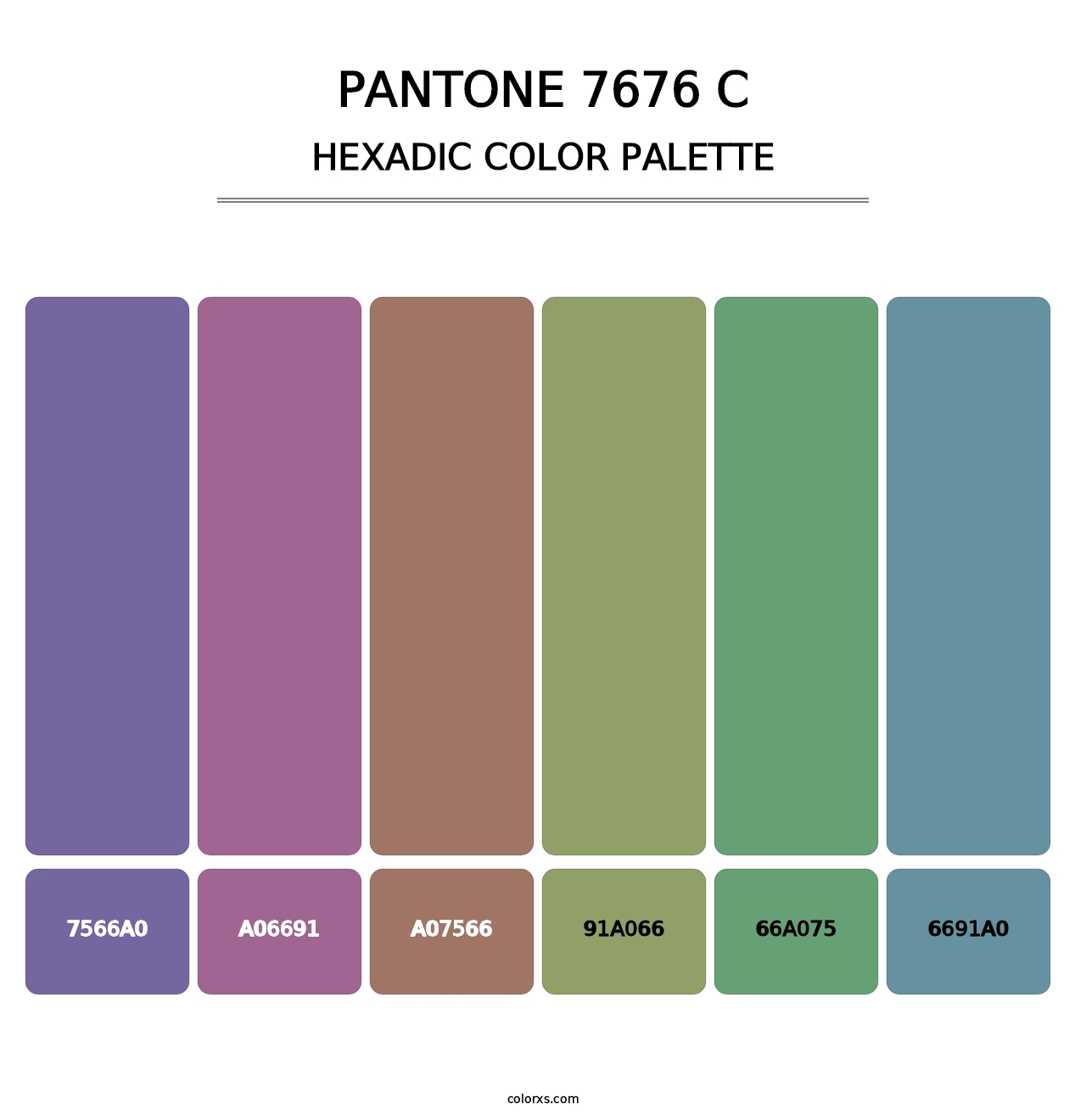 PANTONE 7676 C - Hexadic Color Palette