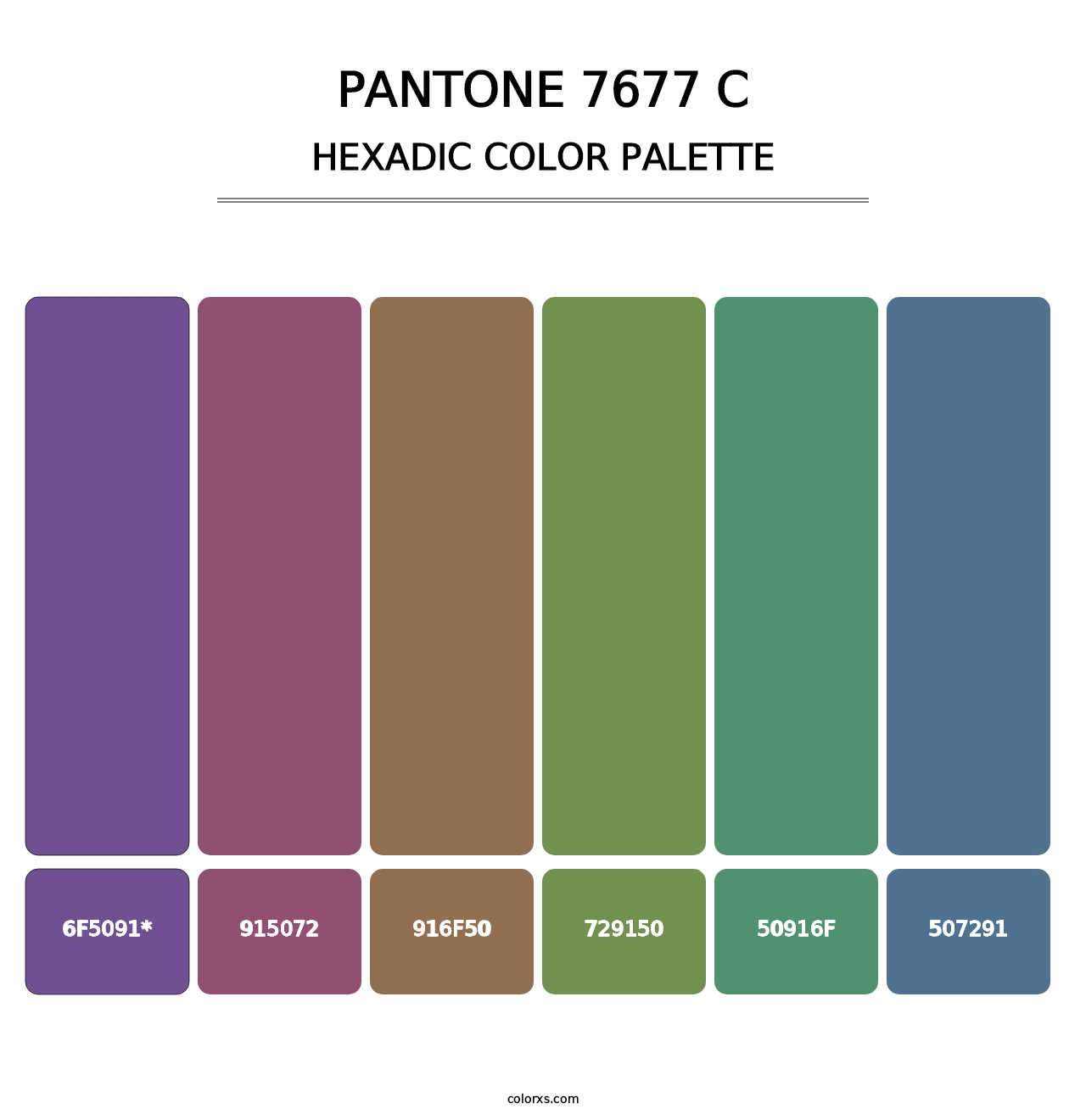 PANTONE 7677 C - Hexadic Color Palette
