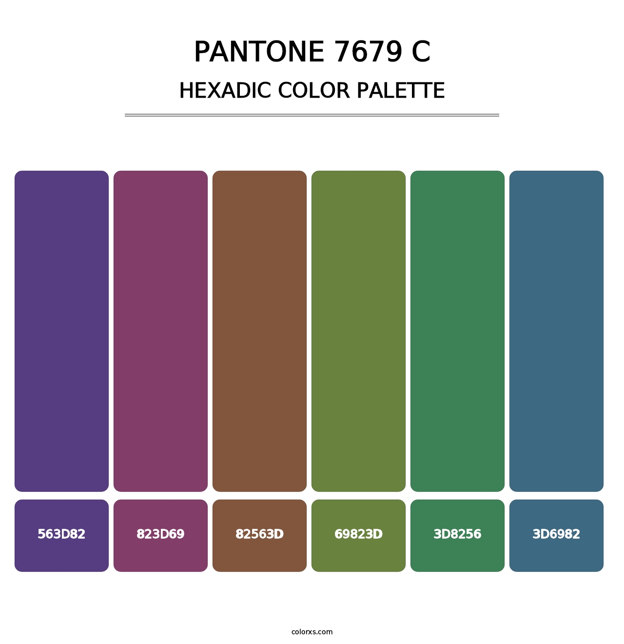 PANTONE 7679 C - Hexadic Color Palette