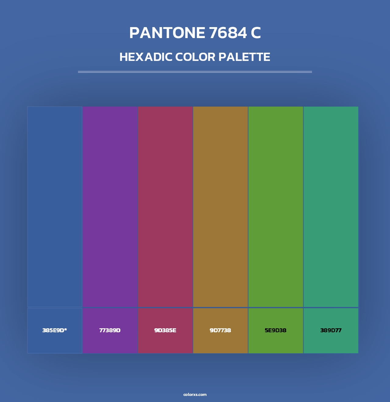 PANTONE 7684 C - Hexadic Color Palette