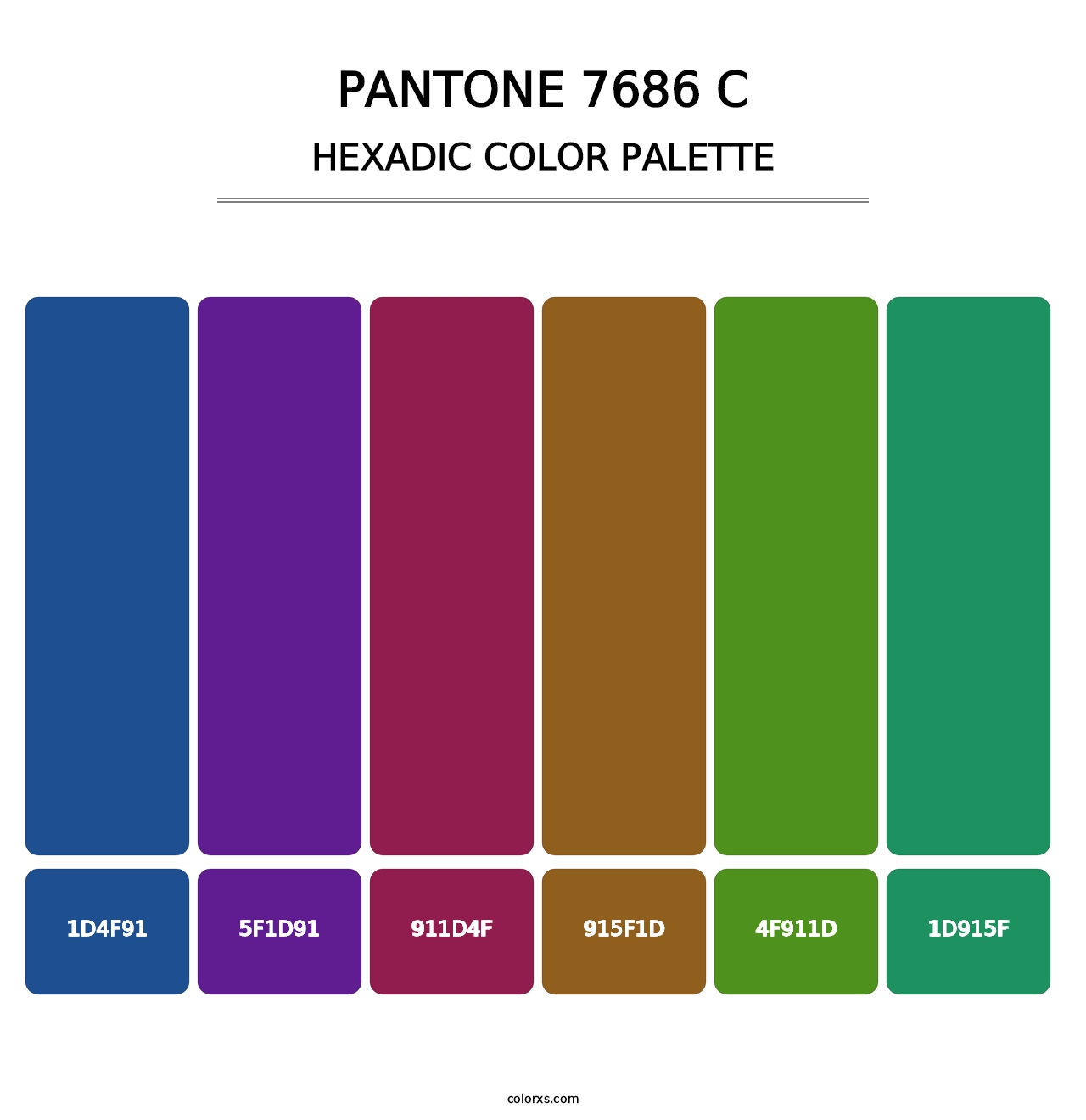 PANTONE 7686 C - Hexadic Color Palette