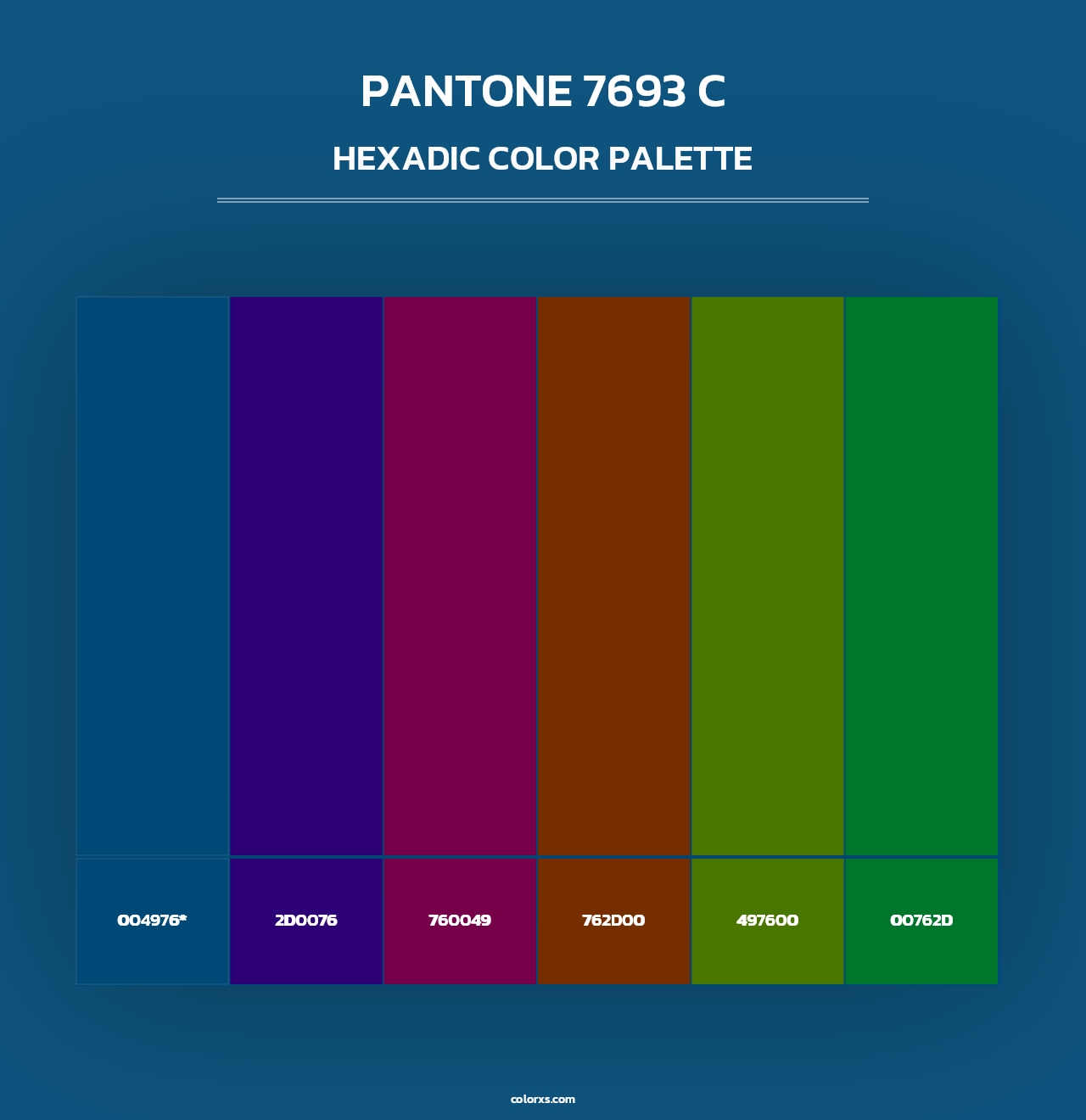 PANTONE 7693 C - Hexadic Color Palette
