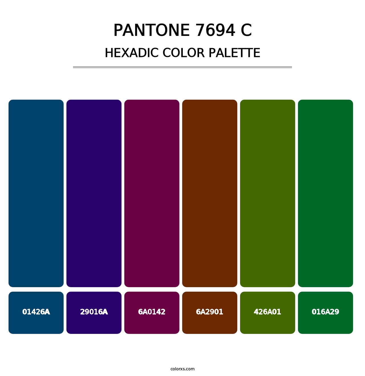 PANTONE 7694 C - Hexadic Color Palette