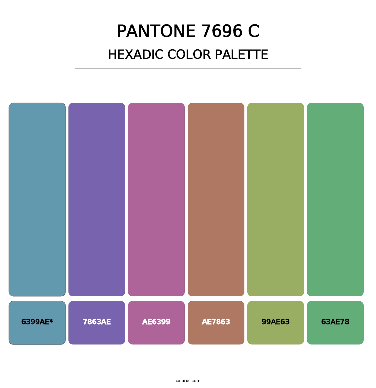 PANTONE 7696 C - Hexadic Color Palette