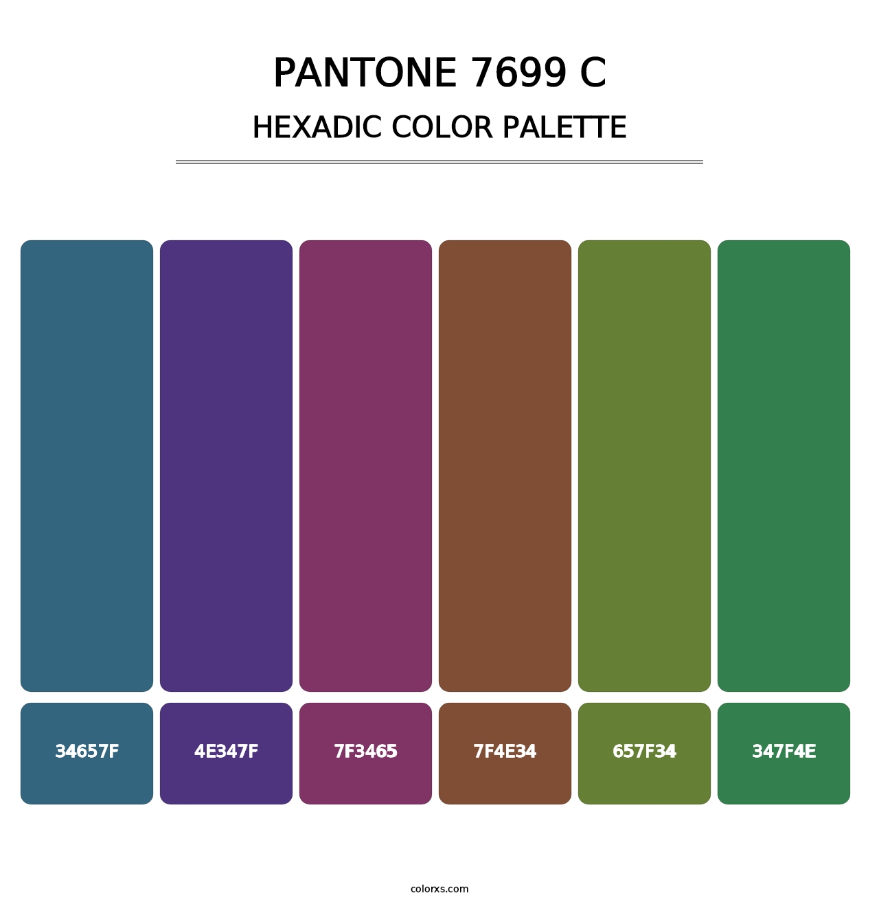 PANTONE 7699 C - Hexadic Color Palette