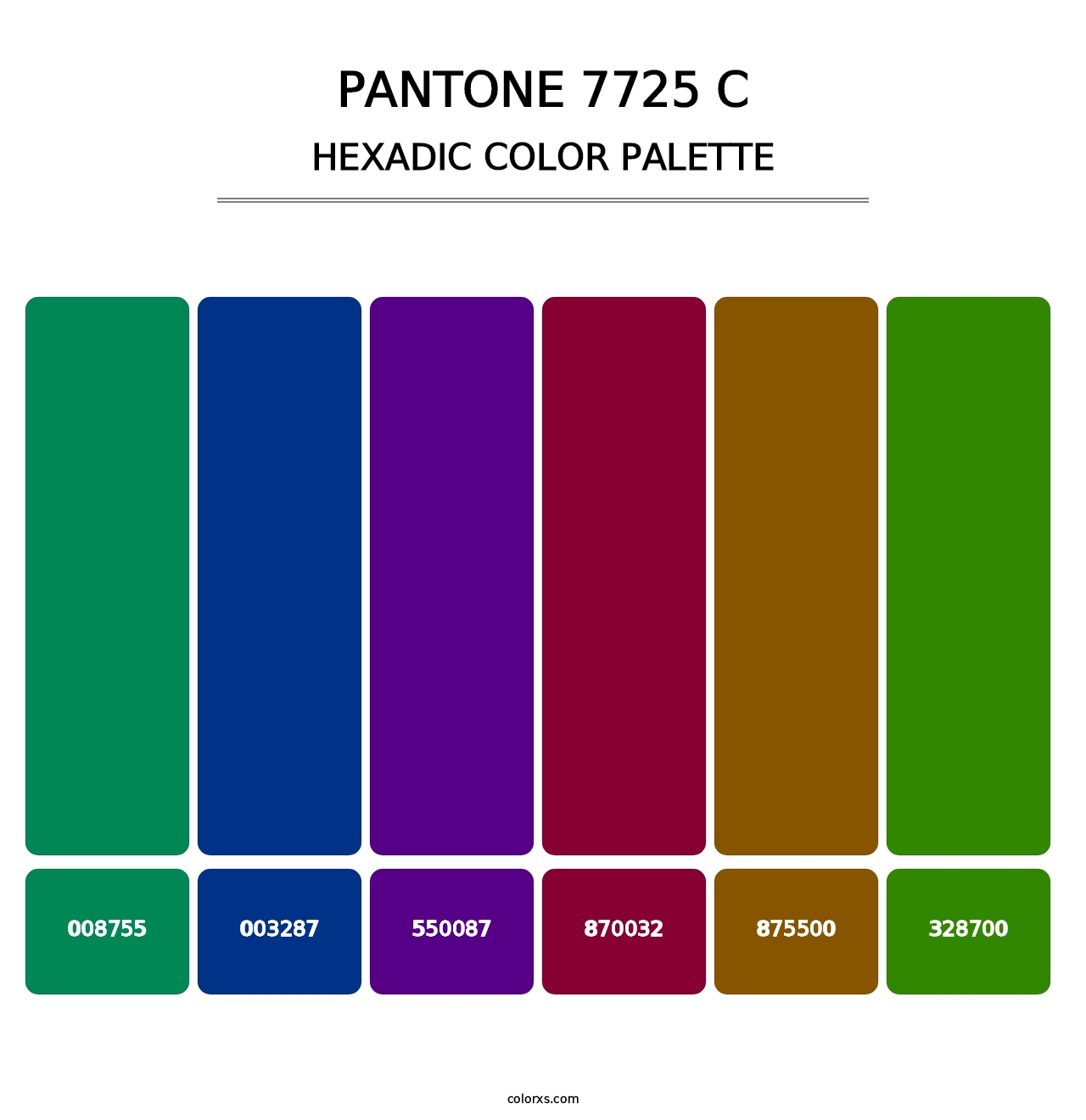 PANTONE 7725 C - Hexadic Color Palette