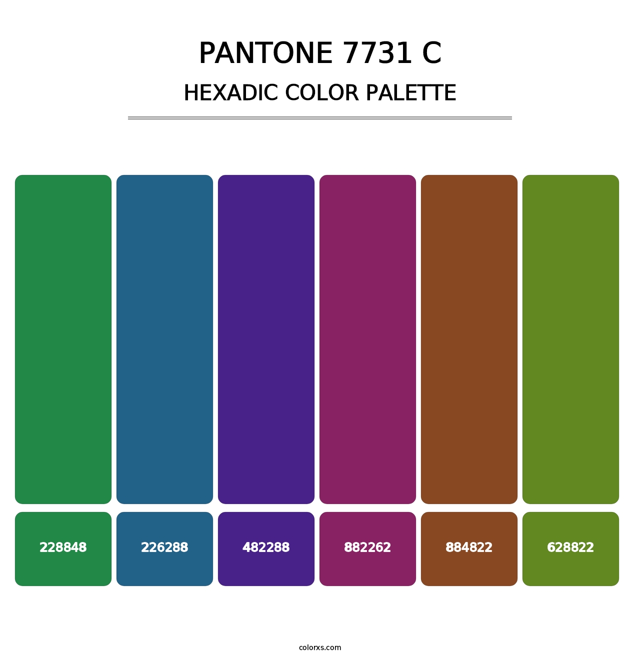 PANTONE 7731 C - Hexadic Color Palette