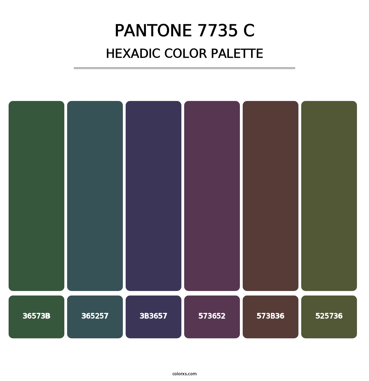 PANTONE 7735 C - Hexadic Color Palette