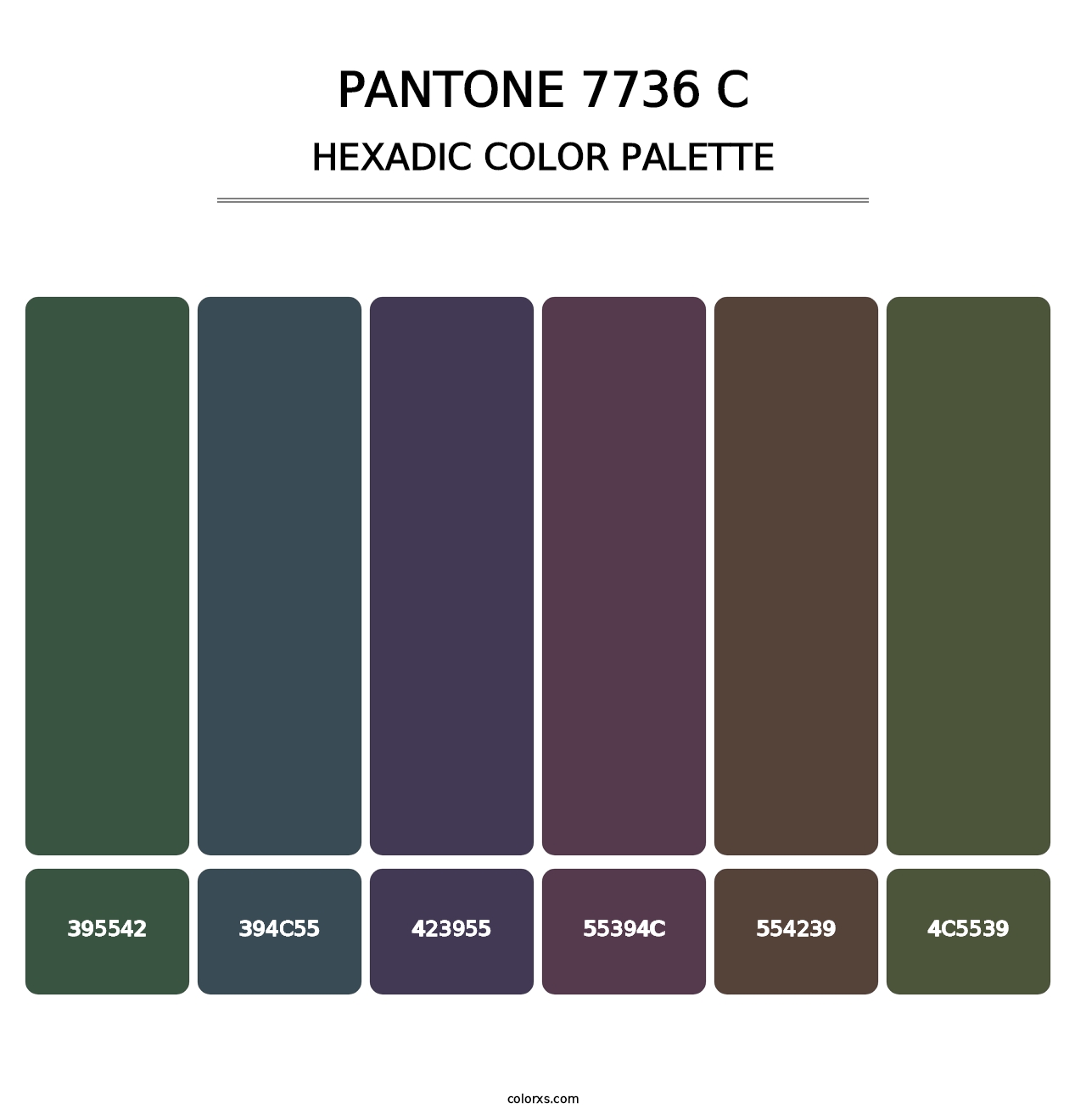 PANTONE 7736 C - Hexadic Color Palette
