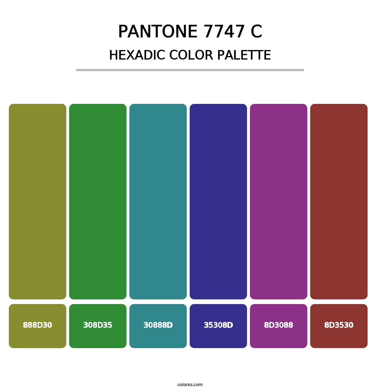 PANTONE 7747 C - Hexadic Color Palette