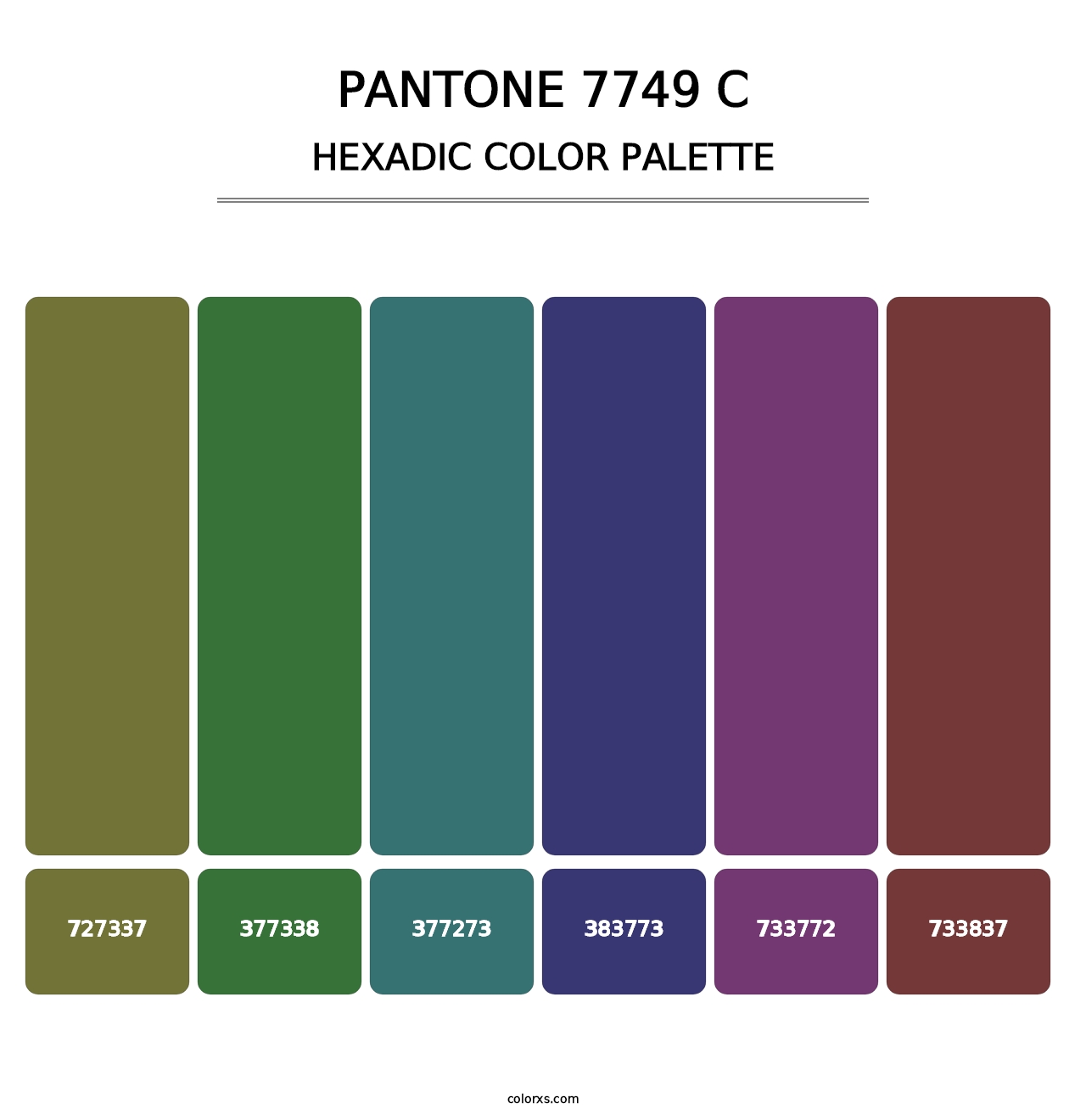 PANTONE 7749 C - Hexadic Color Palette