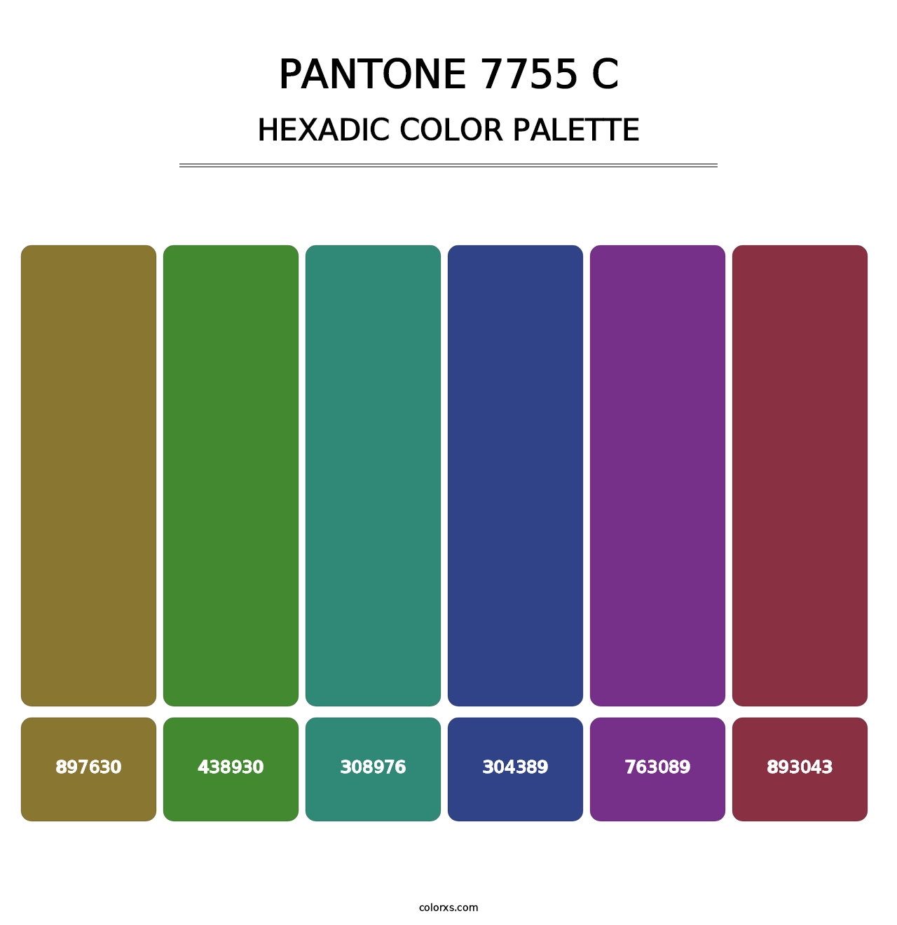 PANTONE 7755 C - Hexadic Color Palette