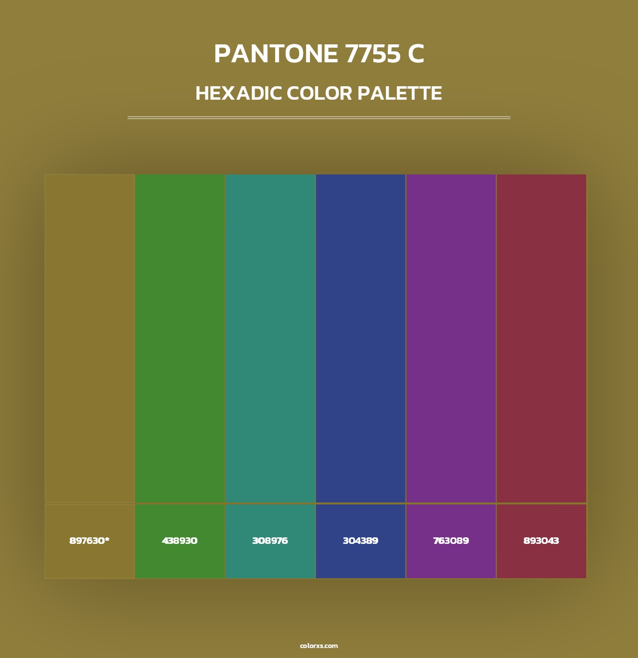 PANTONE 7755 C - Hexadic Color Palette