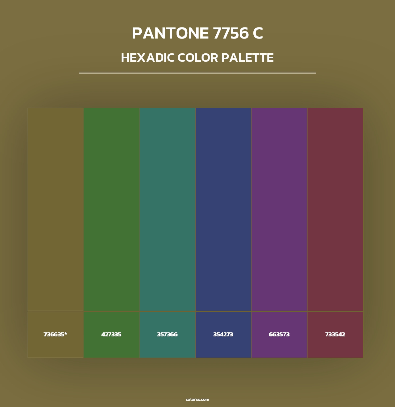 PANTONE 7756 C - Hexadic Color Palette