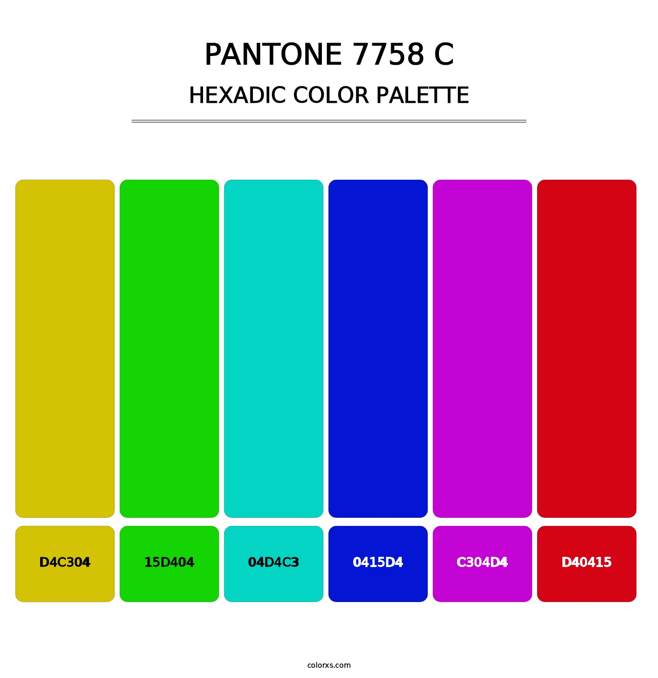 PANTONE 7758 C - Hexadic Color Palette