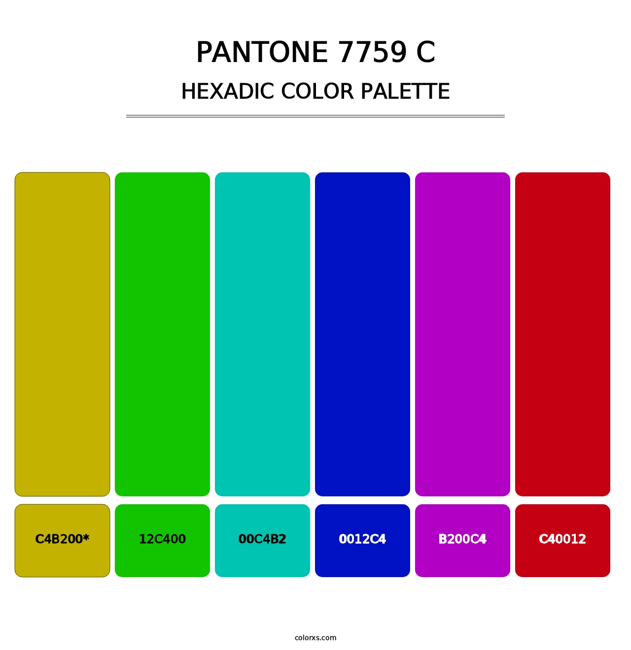 PANTONE 7759 C - Hexadic Color Palette